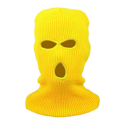 New Fashion 3-Hole Knitted Full Face Cover Ski Mask, Winter Balaclava Warm Knit Full Face Mask for Outdoor Sports
