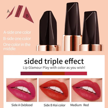 Long Lasting  Lipstick VIBELY winter Moisturizing Changing 3 colors Lip Balm Natural Aloe Vera for Women Color-Shifting Makeup