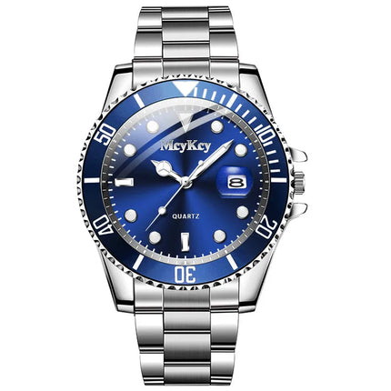 Fashion Men Business Watches Stainless Steel Band Men Calendar Quartz Watch Casual Clock Sports Wristwatch Reloj Hombre