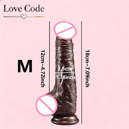 Realistic Wearable Strapon Dildo with Sliding Testicles for Women - Skin-Like Anal & Vagina Masturbation Tool with Big Penis Si