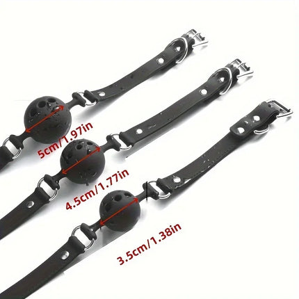 All Silicone Mouth Gag Breathable Ball Gag Adjustable Belt Mouth Sex Toys For Adult SM Games Sexyshop Erotic Accessories