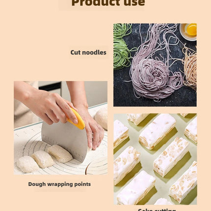 1PC Stainless Steel Cutting Blade Baking Flour Cutting Tape, Graduated Cutting Strip, Rolling Sugar Scraper Baking Tool.