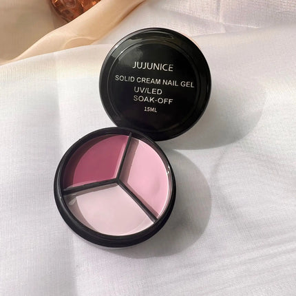 3 Colors Solid Cream Color Gel Nail Polish Soak Off UV LED Lamp Gel  Nail Tips Varnish Painting Japanese Canned Solid Gel Cream