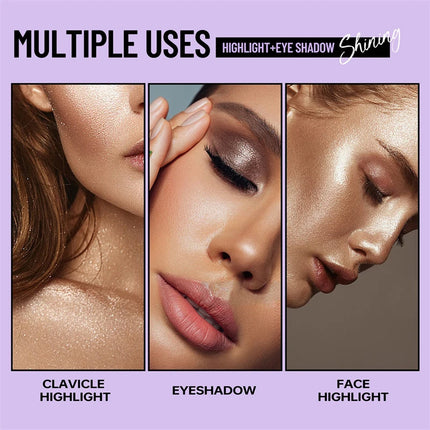 8 Colors Pearlescent Liquid Eyeshadow Fine Shimmer Highlight Glitter Eye Shadow High Shine Long-Lasting & Smudge-Proof Makeup