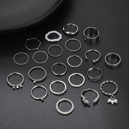 67 Pcs/Set Boho Style Metal Earrings Necklaces Rings Bracelets Multi Piece Jewelry Set For Women Daily Wear New 2024 Fashion