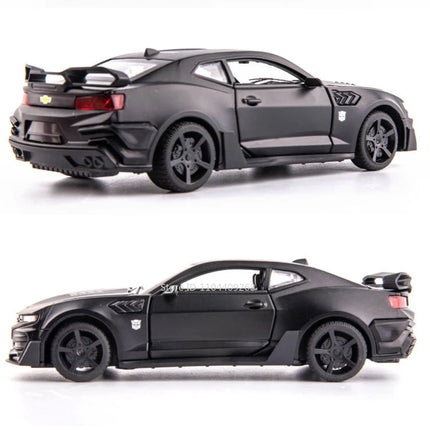 1:32 Scale Camaro Alloy Diecast Model Sports Car Toy Sound Light Doors Opened Police Vehicles Toys for Child Birthday Gifts
