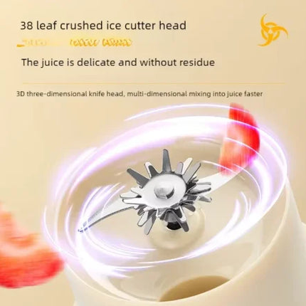 2026 New Upgrade 350ml Electric Juicer Cup 38 Blades Blender Milkshake Machine USB Portable Fruit Milk Mixing Tool Mini Fresh