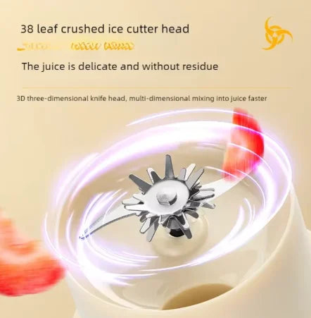 2026 New Upgrade 350ml Electric Juicer Cup 38 Blades Blender Milkshake Machine USB Portable Fruit Milk Mixing Tool Mini Fresh