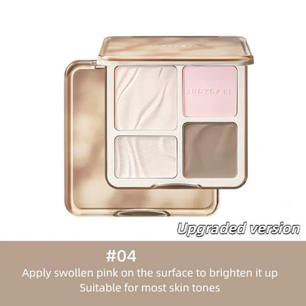 Judydoll Facial Highlighter Makeup Palette Matte Shadow Shimmer Nose Natural Long Lasting Contour Cosmetics Makeup