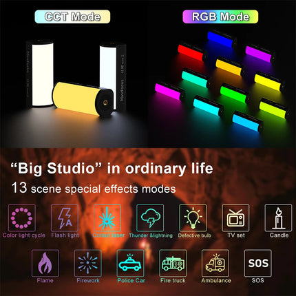Magnetic Handheld Light Wand Full RGB Mini LED Video Light Stick Camera Tube Light for Studio Photography Tik Tok YouTube Vlog