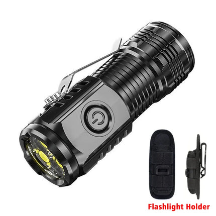 3*SST20 LED Super Bright Handheld Flashlight - High Quality Rechargeable USB Torch, Waterproof with CAP CLIP for Hiking Camping