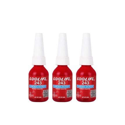 LOOLIFL Blue Thread Locker 243 Nuts-Bolts Locker, Screw Adhesive Lock Tight Seal Fasteners Anaerobic Curing Metal Glue,Rustproof