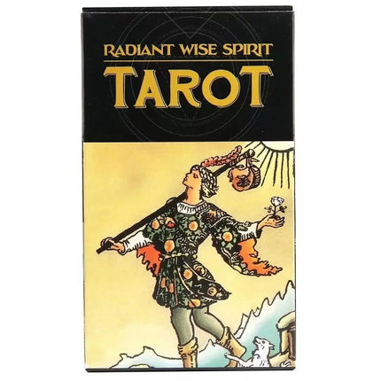 Black Radiant Wise Spirit Tarot Cards A 78 Rider Deck Oracle Rider Waite English Visions Divination Edition Borad Playing Game