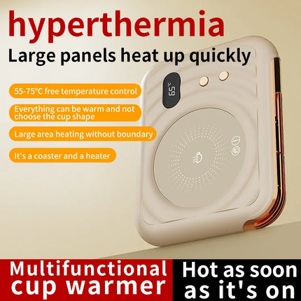 Electric Cup Warmer Thermostatic Heating Coaster 3-speed Adjustment Coffee Mug Warmer Cup Warmer For Beverage Tea Milk