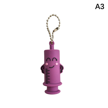 Ampoule Bottle Opener Keychain Syringe-Shaped Cutter Nurse Doctor Ampoule Bottle Opener Aid Medication Vial Breaker Tool