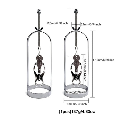 A Pair Of Metal Nipple Clamps For Women Increases Breast Pleasure Couple Flirting Tool BDSM Nipple Stimulator Adult Sex Toys