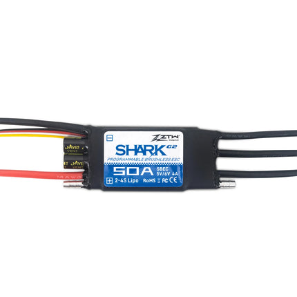 ZTW 32-Bit ESC Shark G2 100A 80A 60A 50A 40A 30A 20A SBEC 5V/6V 8A Brushless Speed Controller for RC Boat Underwater Thruster