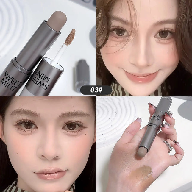Double-ended Moisturizing Matte Concealer Contour Stick Smooth Lasting 3D Nose Shadow Waterproof Face Bronzer Contour Makeup