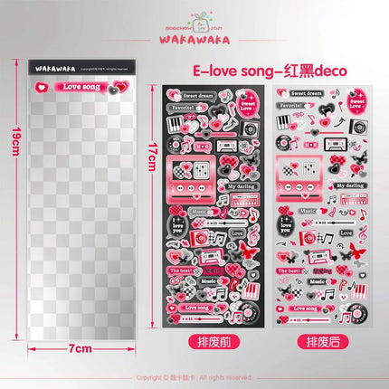 SCRAPBOOK Music Decorative STICKER Korean DIY Phone Luggage Motorcycle Laptop Flakes Idol Card Deco Sticker