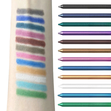 12 Color/Box Waterproof Eyeliner Makeup Eye Cosmetics Beauty Eyeliner Pencil Set Longlasting Eye Liner Pencil Colourful Pigments