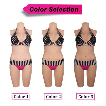 KUMIHO Silicone Bodysuit Crossdressing Cosplay Fake Boobs Breasts Forms Male to Female Transgender Body Suit Shemale Costumes