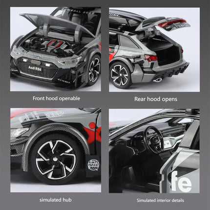 1:32 Audi RS6 Modified Vehicles Car Model Toys Alloy Metal Diecast Desktop Display Decorations Birthday Gift For Hobby Collector