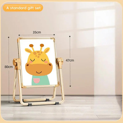 Children's drawing board, baby magnetic double-sided teaching, home small blackboard stand, colored graffiti, erasable writing w