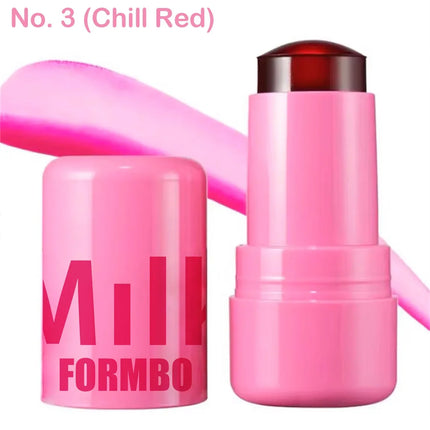 4 Colors Jelly Blush Stick Lip Balm Eyeshadow 3-in-1 Multi-Use Matte Blush Moisturize Brighten Lip Gloss Multi-Use Blush Makeup