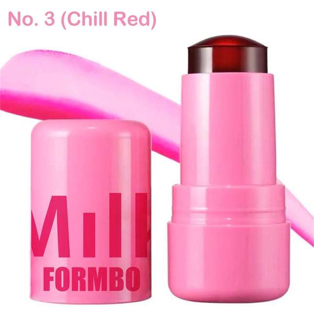 4 Colors Jelly Blush Stick Lip Balm Eyeshadow 3-in-1 Multi-Use Matte Blush Moisturize Brighten Lip Gloss Multi-Use Blush Makeup