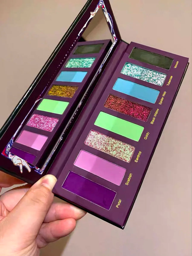 Narimi Y2K 8 Color Eyeshadow Palette Glitter Chamelon Matte Shine Eye Shadow Highlighter Waterproof Cosmetics