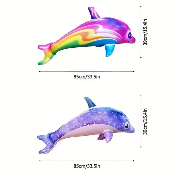 Inflatable Dolphins and Sharks, Pool Party Toys, Inflatable Marine Animal Toys, Summer Pool Themed Party Gifts