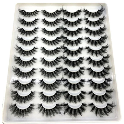 20 pairs 3D Mink Lashes Natural False Eyelashes Dramatic Volume Fake Lashes Makeup Eyelash Extension Silk Eyelashes