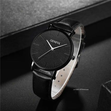 4pcs Men Watch Set with Bracelet Jewelry Business Quartz Watch Casual Bracelet Watch Set Men Sports Trend Wristwatches