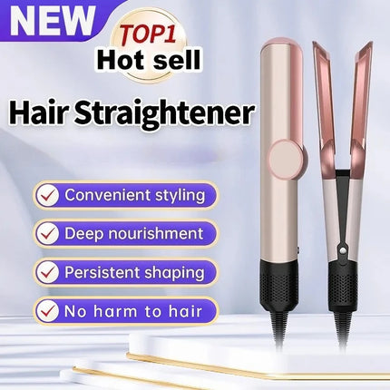 Professional 2-in-1 Styling Tool Hair Straightener & Hair Dryer Heat-Up Hair Flat Iron Negative Ion Iron Household Hair Dryer