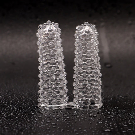 1Pc Silicone Adult Clit Stimulate Erotic Exotic Accessories Sex Women Lesbian Toy Finger Sleeve Vibrator Female Masturbator ﻿