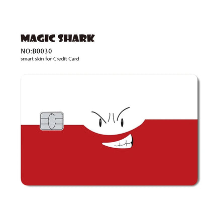 Maigc Shark Cute Pokemons Mewtwo Eevee Pikachu Gengar Sticker Film Cover for Debit Credit Card No Fade