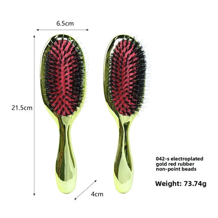 Electric Plating Small Air Cushion Comb Hair Extension Brush Shampoo Massage Fluffy Styling Comb Professional Salon Tool