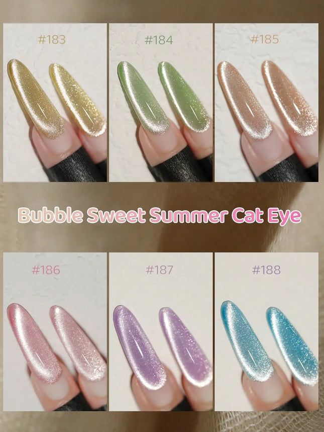 XEIJAYI 6Pcs 15ml cat eye Nail Gel polish set Semi Permanent Nail Art Soaking UV LED Nail Salon DIY Nail Salon Gel