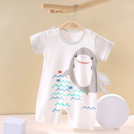 Baby Rompers Cute Cartoon Crocodile Summer Baby Boy Girl Bodysuits Soft Cotton Newborn Clothes Infant Jumpsuit 3 to 24 Months