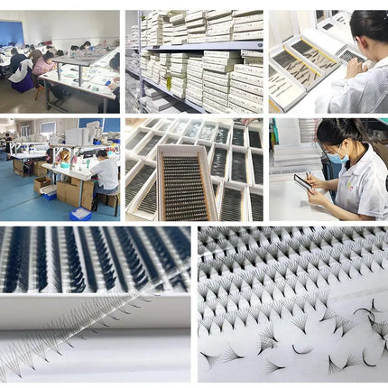 3D-14D 8-15mm 0.03/0.05/0.07 Pre Made Volume Fans 500 Volume Lashes Individual Eyelashes Premade Volume Fans Eyelashes Extension