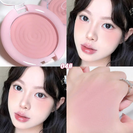1Pc Monochrome Blush Face Mineral Pigment Peach Orange Nude Pink Matte Natural Blush Contour Shadow Cheek Blusher Cosmetics