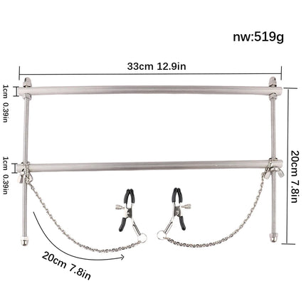 QKKQ Wearable Stainless Steel Breast Bondage Sexy Tools Chest Stimulate Nipples Massager BDSM Sex Toys Couple Erotic Accessories