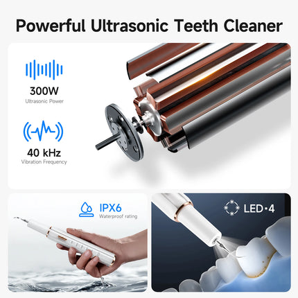 CURVY MOON T5 Pet Use Ultrasonic Tartar Eliminator Tooth Cleaner Dog Cat Dental Scaler Teeth Cleaning Tool for Pet Teeth Health