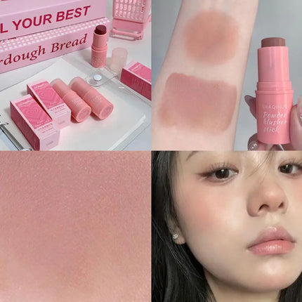 SHAQINUO 3 Colors Korean Rendering Complexion White High Punche Students Smooth Blush Stick Naturally Saturated Girl Color