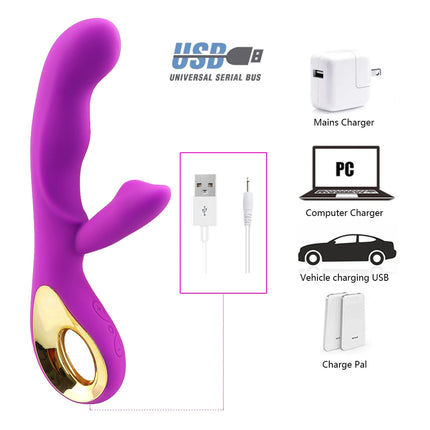 G Spot Rabbit Vibrator For Women 10 Vibrating Clitoris Stimulator Powerful Dildo Vagina Massager Sex Toys for Couple Pleasure