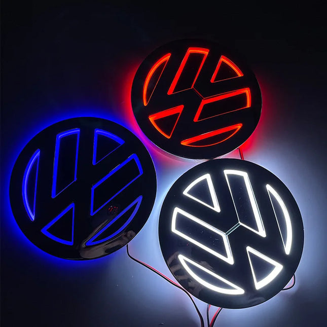 11cm 5D Logo Light LED Rear Badge Light Front Grille For VW POLO MAGOTAN Passat CC Bora Golf Jetta Logo Light VW Trunk Sticker