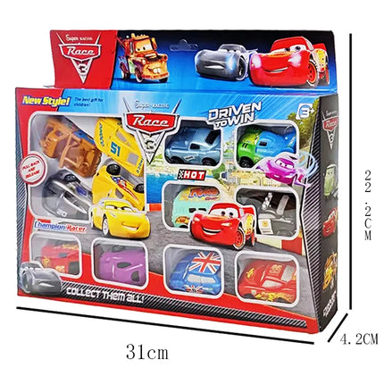 New Disney Pixar Cars 3 Rebound Cars 12 Piece Series Lightning McQueen Jackson Storm Plastic Car Model Toy Boutique Gift Box  ﻿