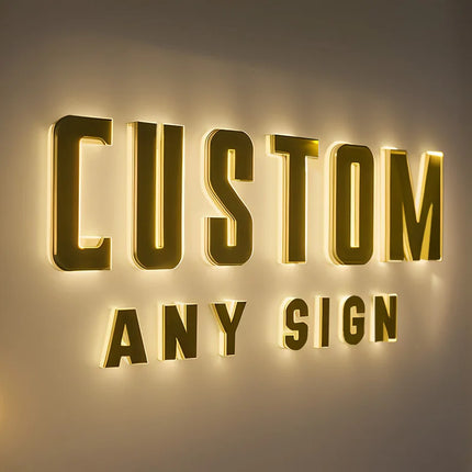Custom Illuminated Backlit Sign Business Logo Commercial Storefront Signs 3d Metal Letters Signage Outdoor Signs Dropshipping
