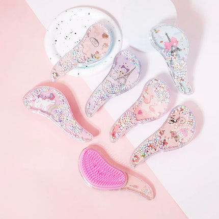 portable anti-static cartoon comb massage hair brush massage hair brush comb salon accessories Special for real hair wigs