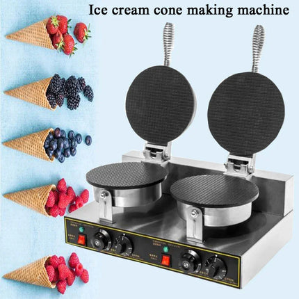220V Single Head Ice Cream Cone Making Machine Stainless Steel Delicious Crispy Egg Roll Making Machine